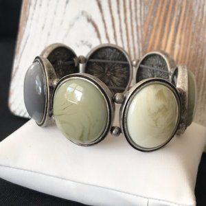 Lia Sophia - Gray & Tan Stretch Bracelet